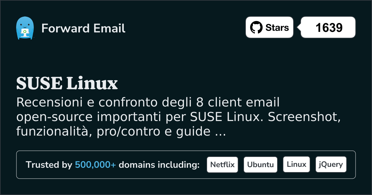 8 Client Email Open Source Importanti per SUSE Linux 2026