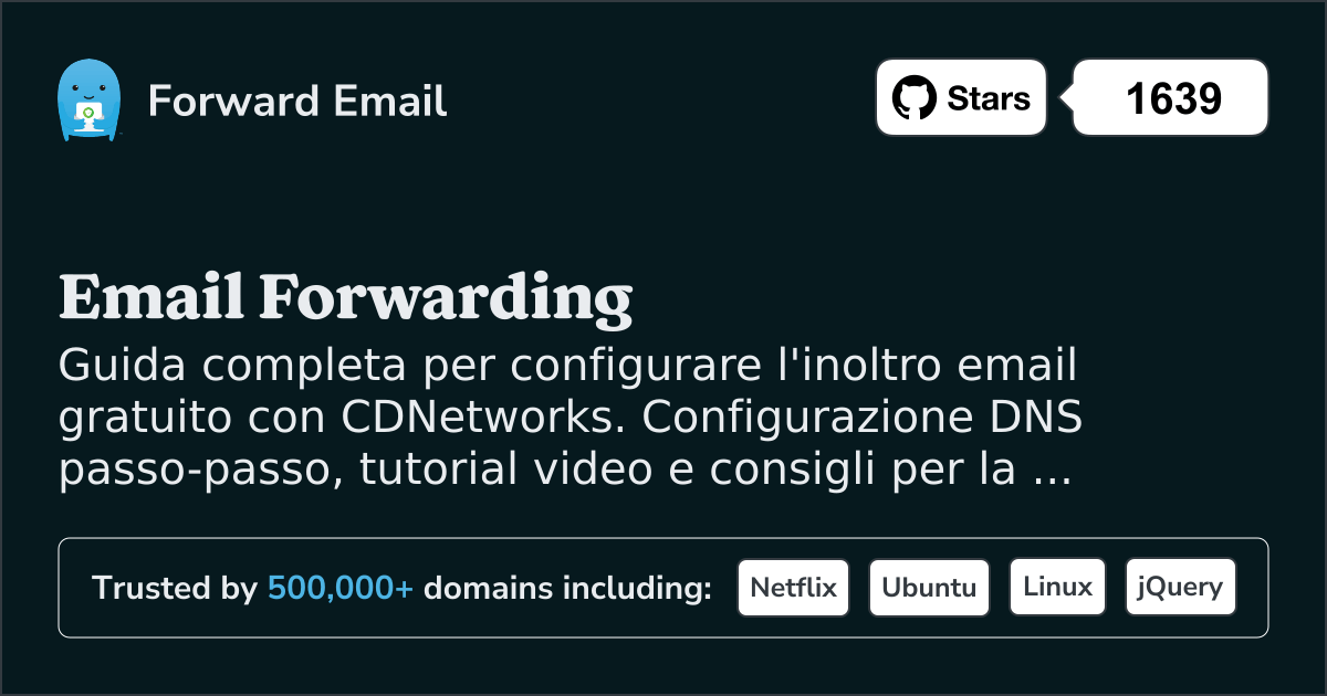 Come configurare l'email con CDNetworks