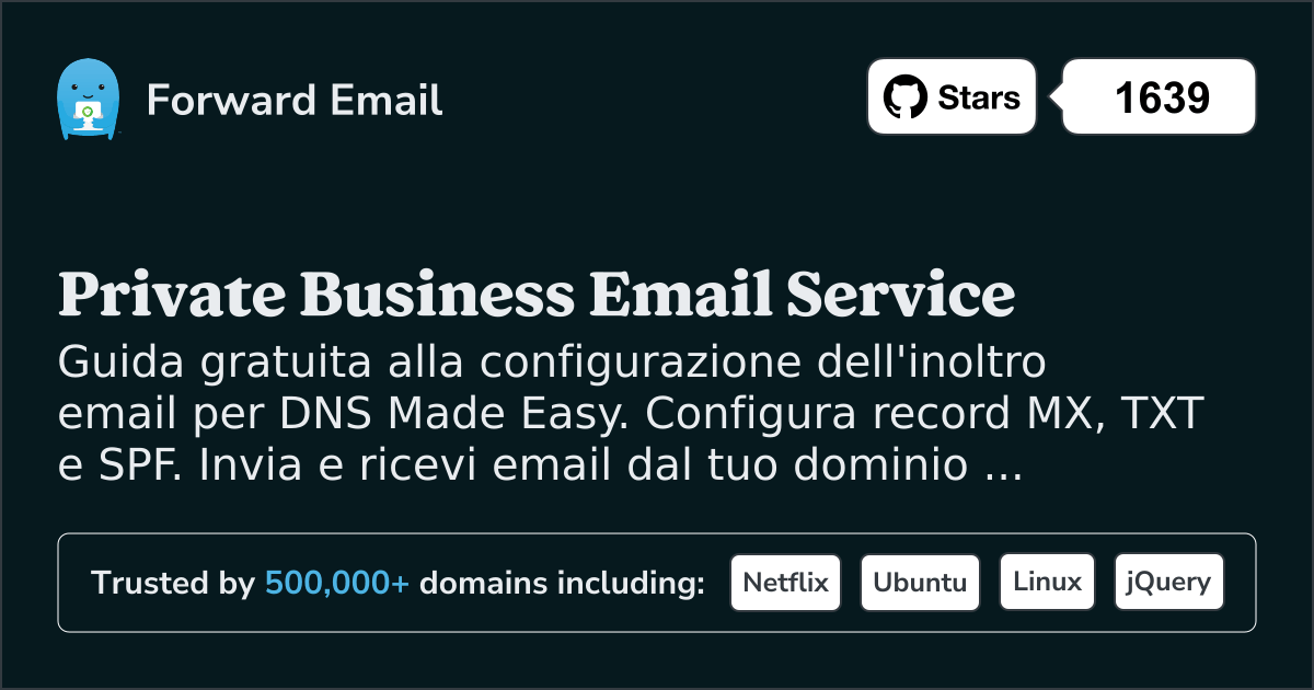 Come configurare l'email con DNS Made Easy