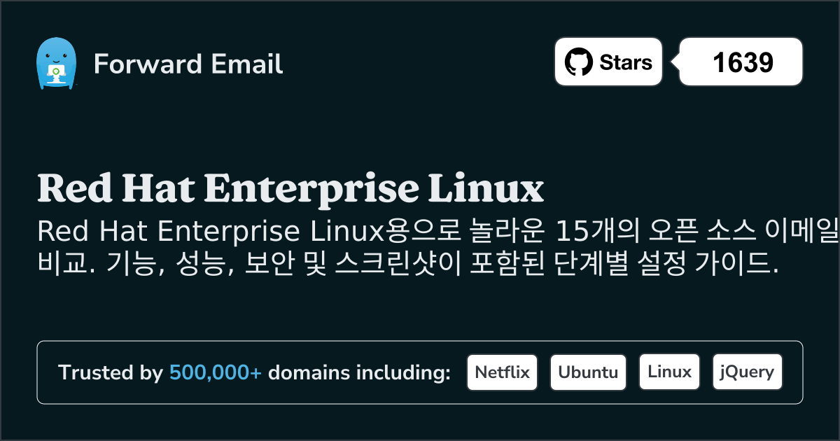 Red Hat Enterprise Linux 2026용 15가지 놀라운 오픈 소스 이메일 서버