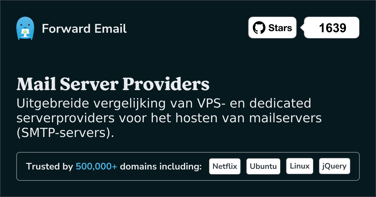 Beste mailserverproviders