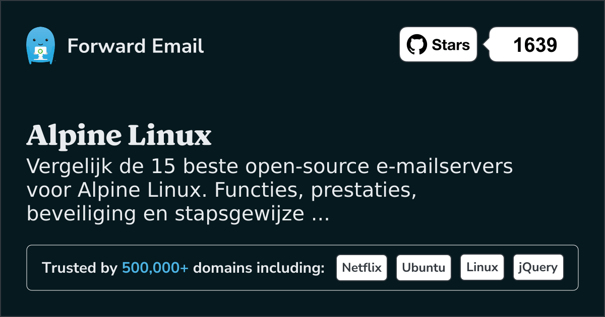 15 Top Open Source E-mailservers voor Alpine Linux 2026