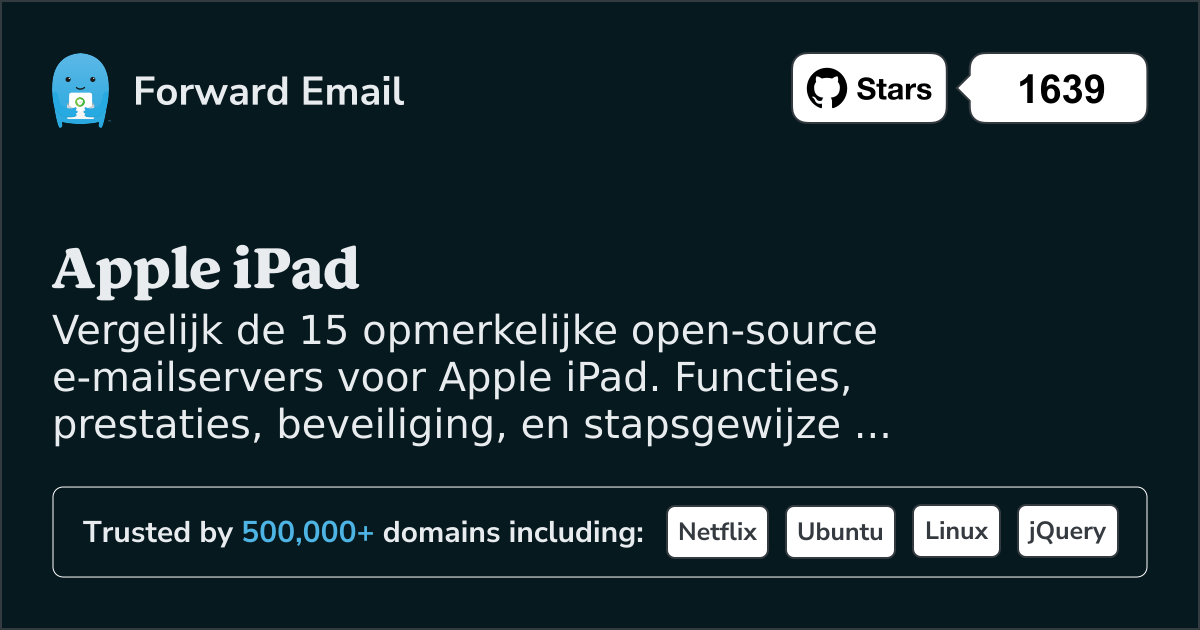 15 Opmerkelijke Open Source E-mailservers voor Apple iPad 2026