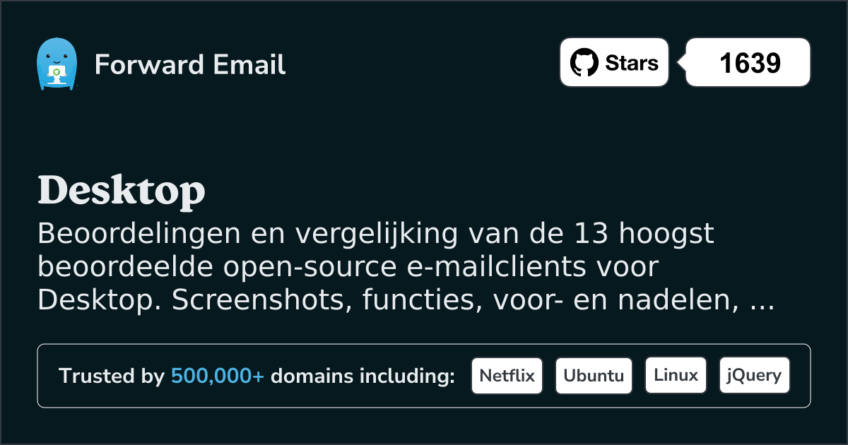 13 Hoogst Beoordeelde Open Source E-mailclients voor Desktop 2026
