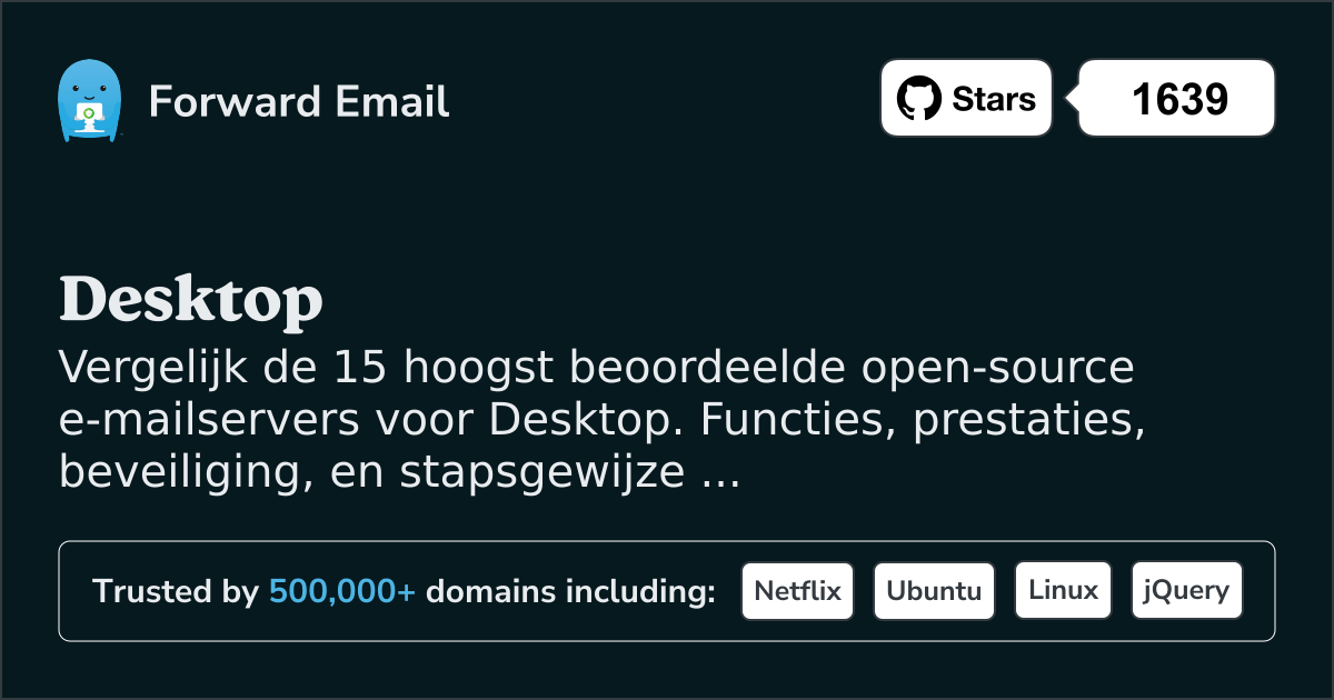 15 Hoogst Beoordeelde Open Source E-mailservers voor Desktop 2026