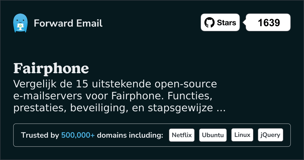 15 Uitstekende Open Source E-mailservers voor Fairphone 2026