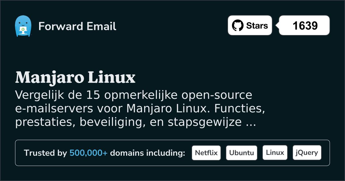 15 Opmerkelijke Open Source E-mailservers voor Manjaro Linux 2026