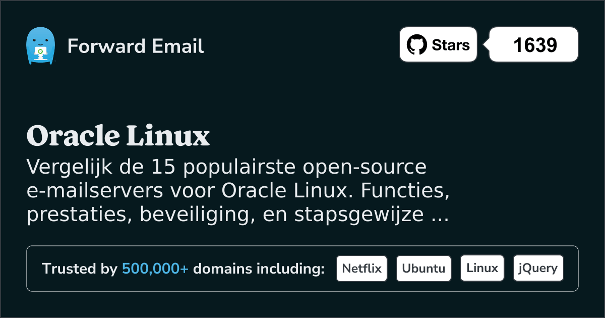 15 Meest Populaire Open Source E-mailservers voor Oracle Linux 2026