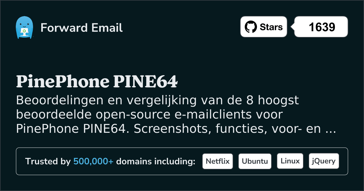 8 Hoogst Beoordeelde Open Source E-mailclients voor PinePhone PINE64 2026