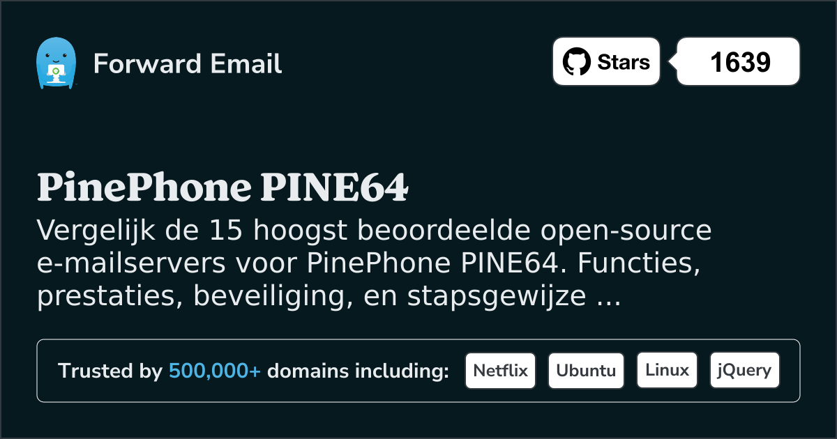 15 Hoogst Beoordeelde Open Source E-mailservers voor PinePhone PINE64 2026