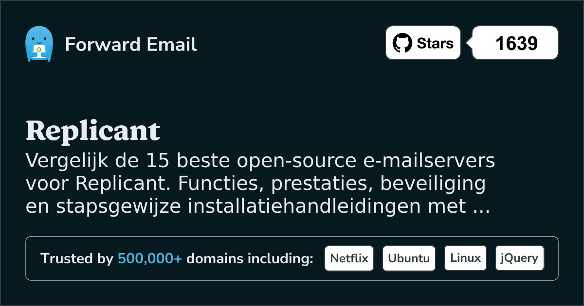 15 Beste Open Source E-mailservers voor Replicant 2026