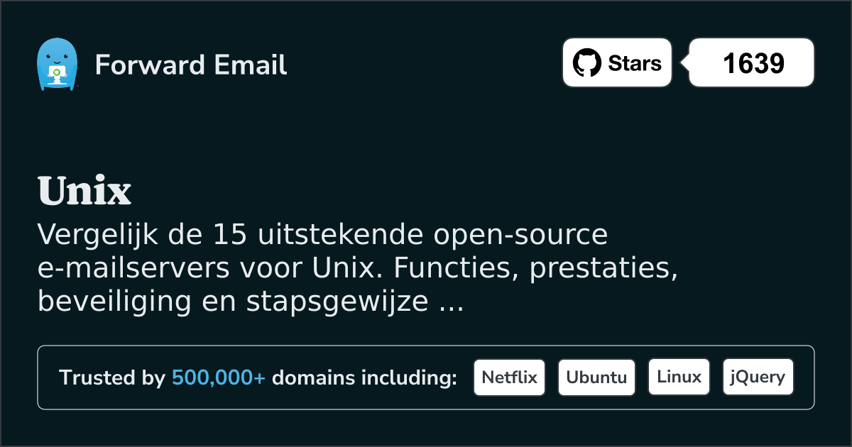 15 Uitstekende Open Source E-mailservers voor Unix 2026