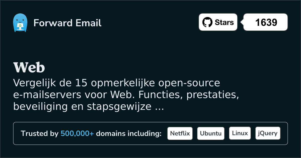15 Opmerkelijke Open Source E-mailservers voor Web 2026