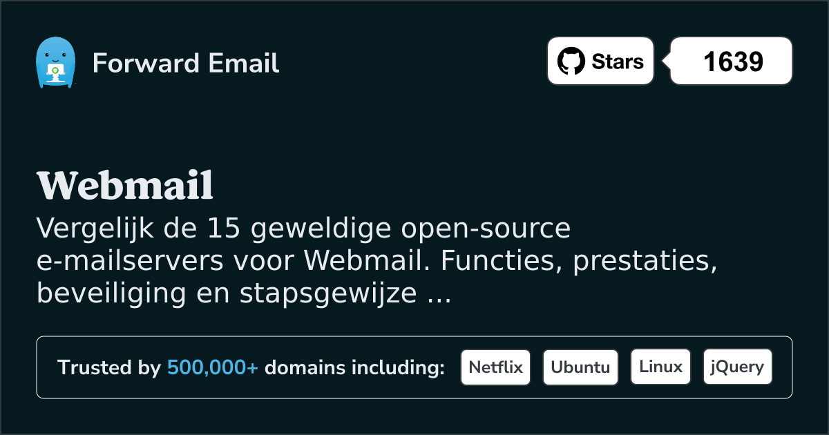15 Geweldige Open Source E-mailservers voor Webmail 2026
