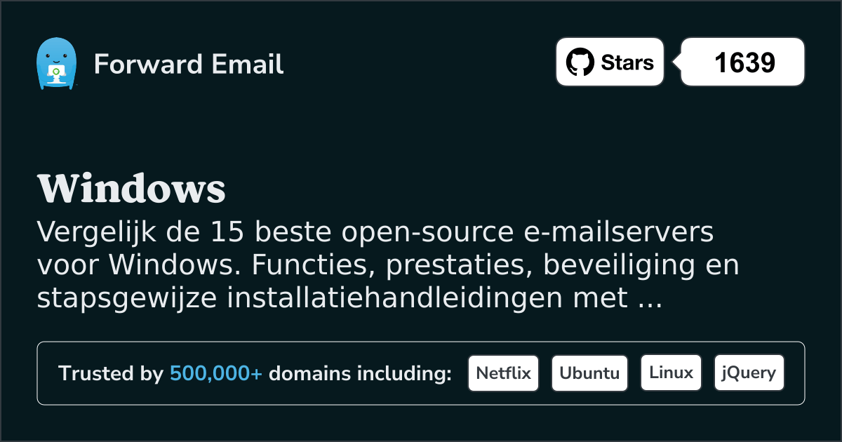 15 Beste Open Source E-mailservers voor Windows 2026