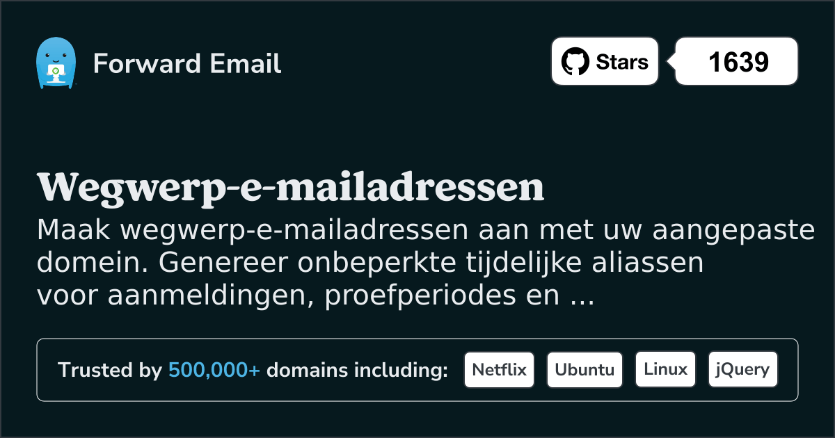 Wegwerp-e-mailadressen - Tijdelijke aliassen voor aangepaste domeinen