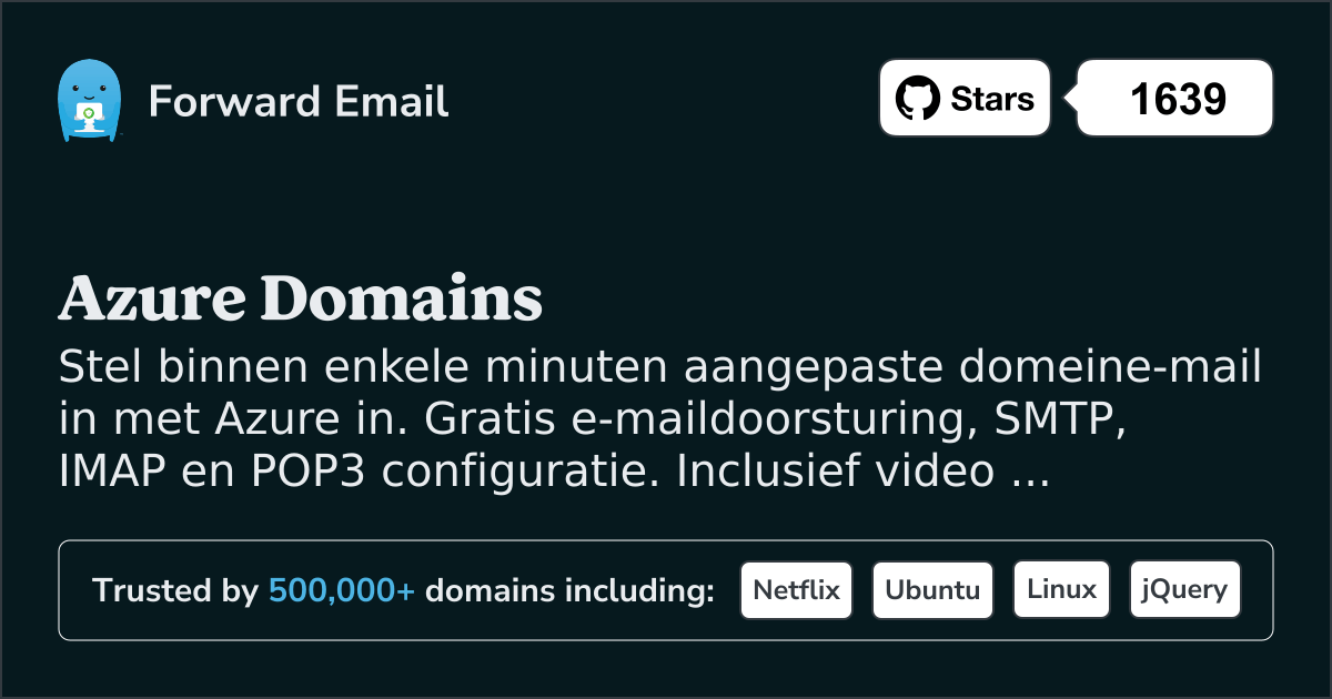 E-mail instellen met Azure
