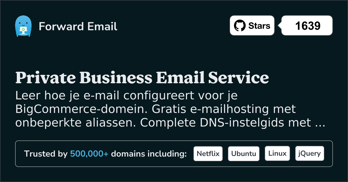 E-mail instellen met BigCommerce