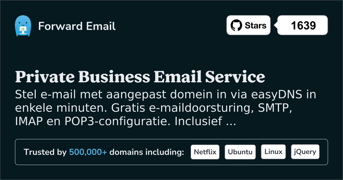 E-mail instellen met easyDNS