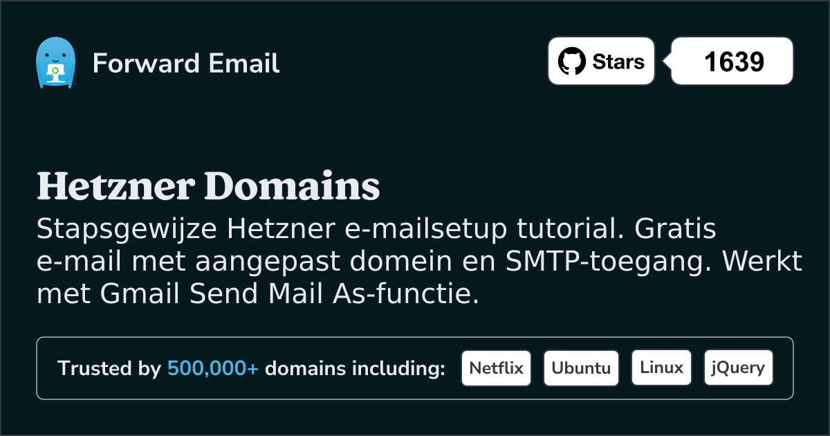 E-mail instellen met Hetzner