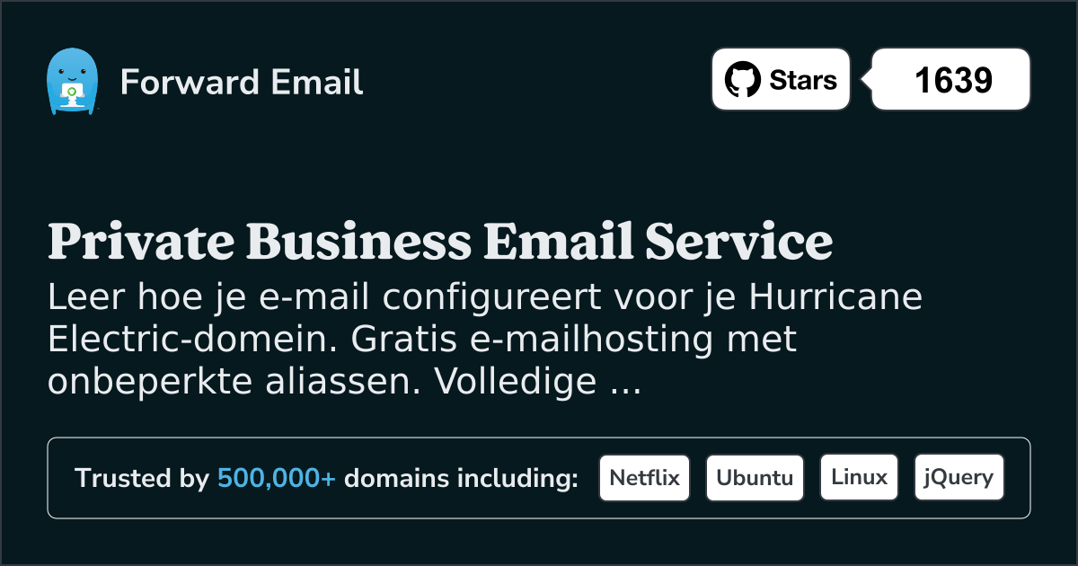 E-mail instellen met Hurricane Electric