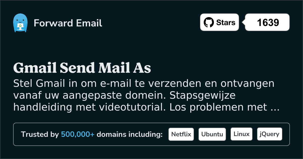 E-mail instellen met Send Mail As with Gmail