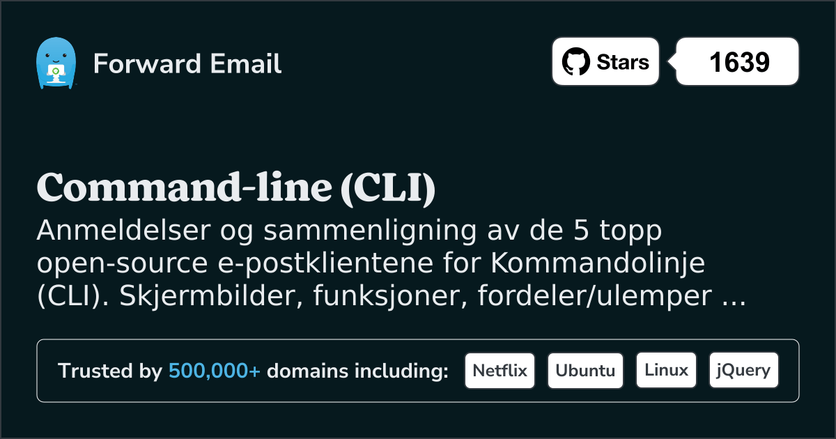 5 topp open source e-postklienter for Command-line (CLI) 2026