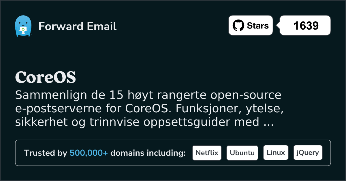 15 høyt rangerte open source e-postservere for CoreOS 2026