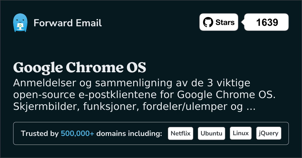 3 viktige open source e-postklienter for Google Chrome OS 2026