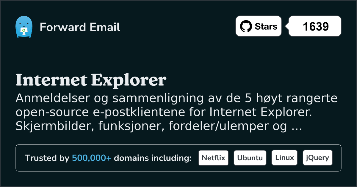 5 høyt rangerte open source e-postklienter for Internet Explorer 2026