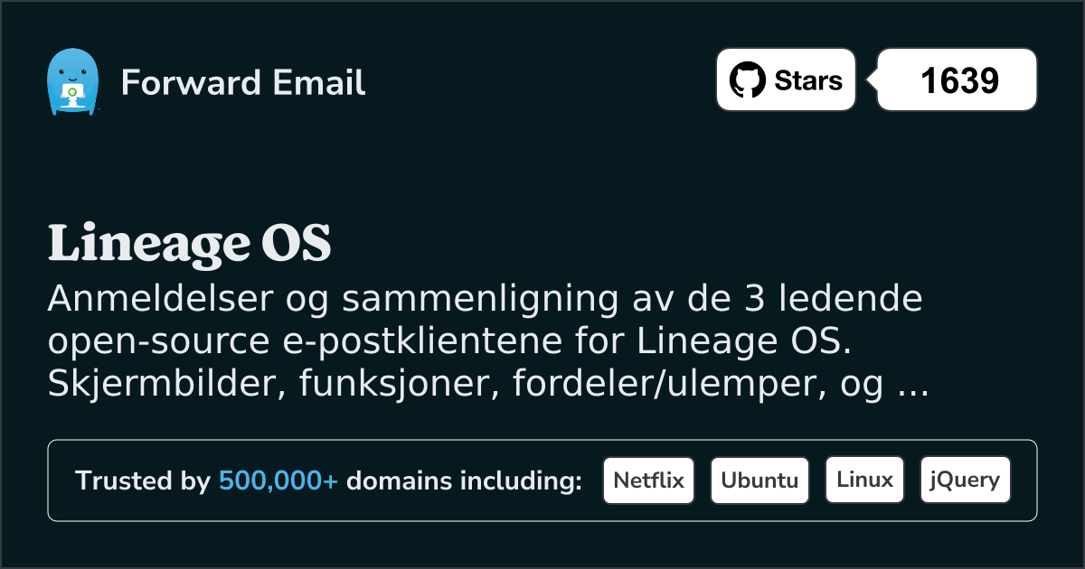 3 ledende open source e-postklienter for Lineage OS 2026