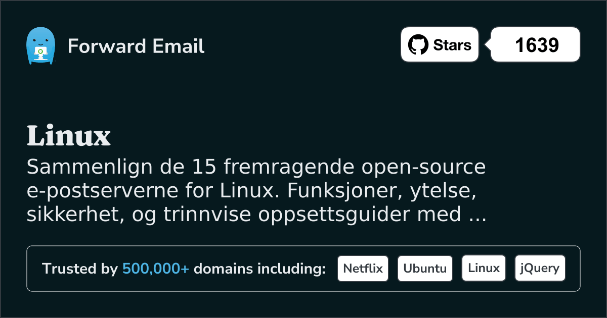 15 fremragende open source e-postservere for Linux 2026