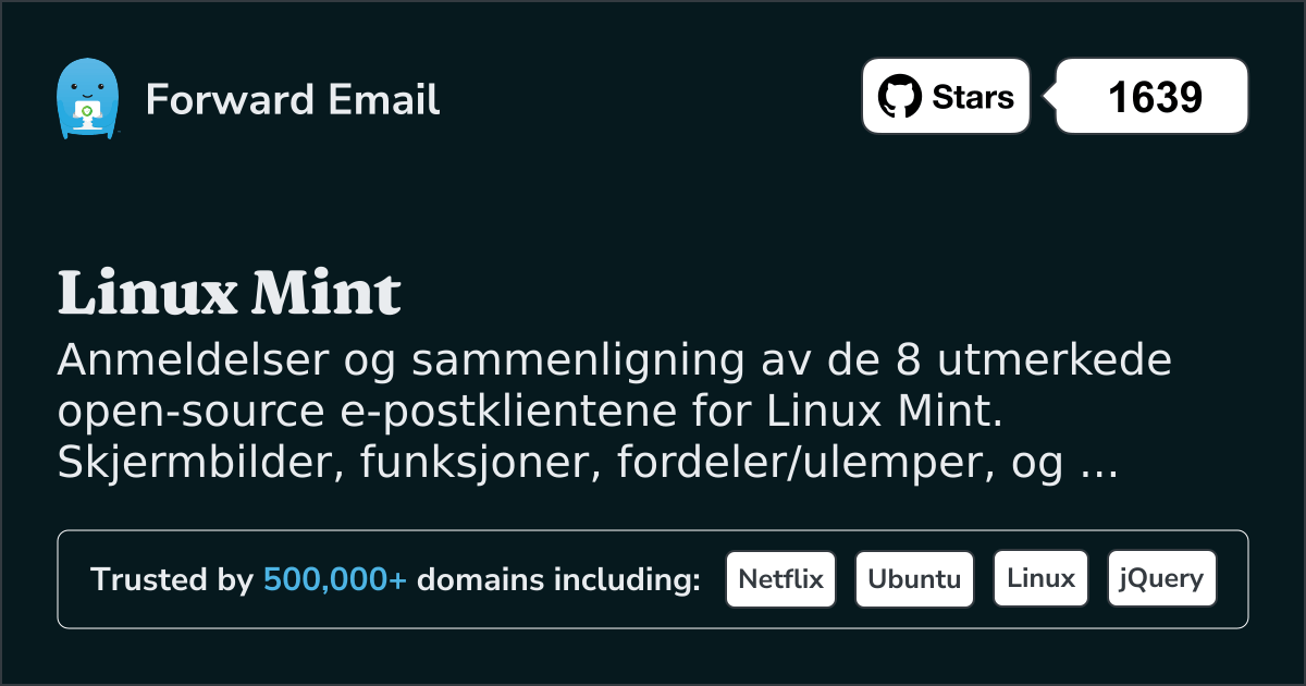 8 utmerkede open source e-postklienter for Linux Mint 2026