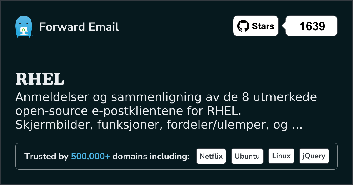 8 utmerkede open source e-postklienter for RHEL 2026