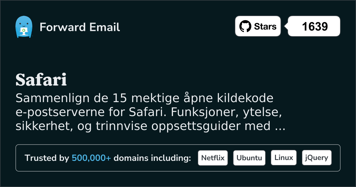 15 Kraftige Open Source E-postservere for Safari 2026