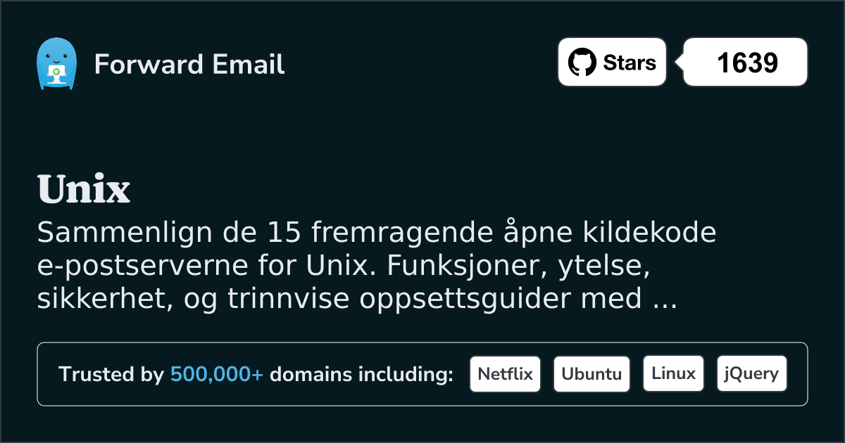 15 Fremragende Open Source E-postservere for Unix 2026