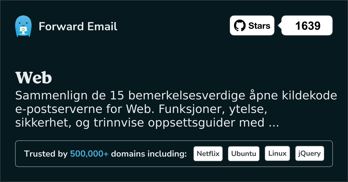 15 Merkbare Open Source E-postservere for Web 2026