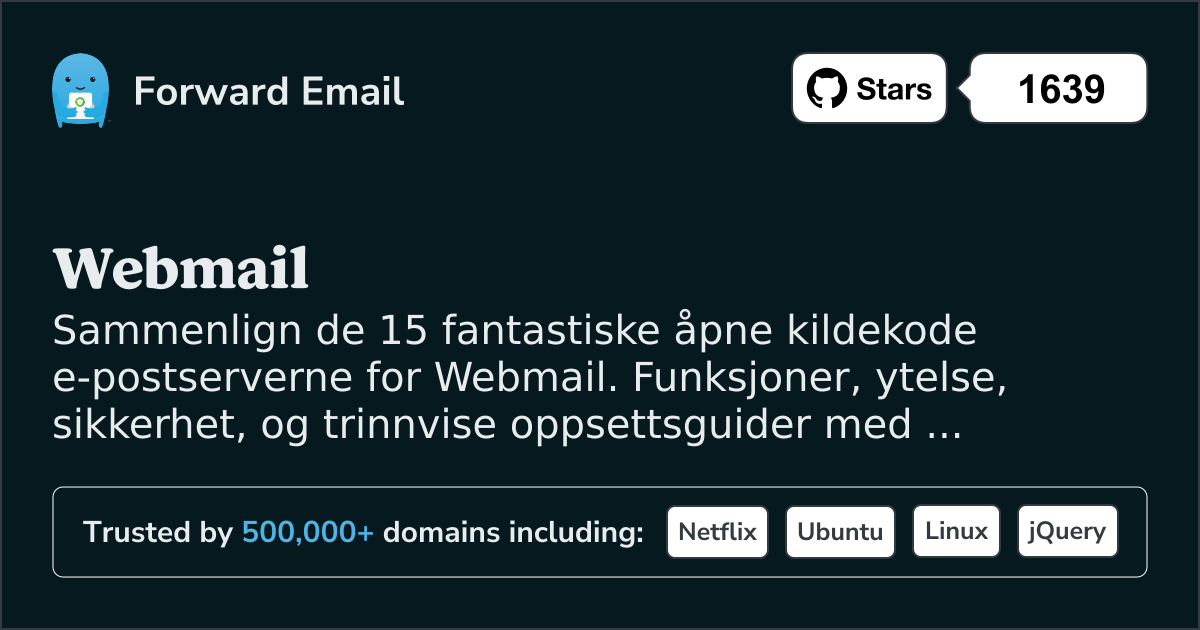 15 Fantastiske Open Source E-postservere for Webmail 2026