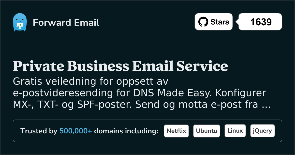 Slik konfigurerer du e-post med DNS Made Easy
