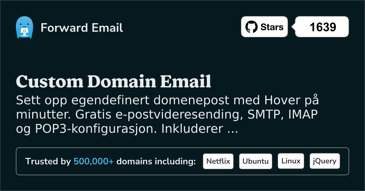 Slik konfigurerer du e-post med Hover