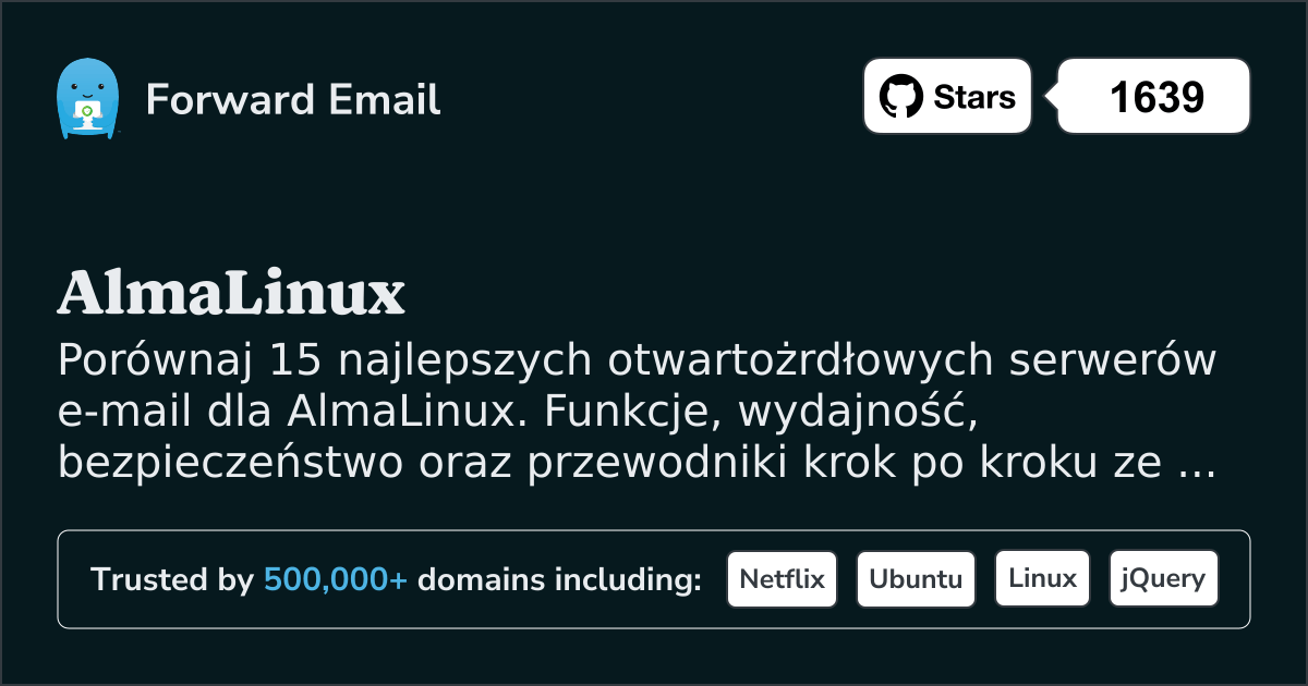 15 najlepszych otwartoźródłowych serwerów e-mail dla AlmaLinux 2026