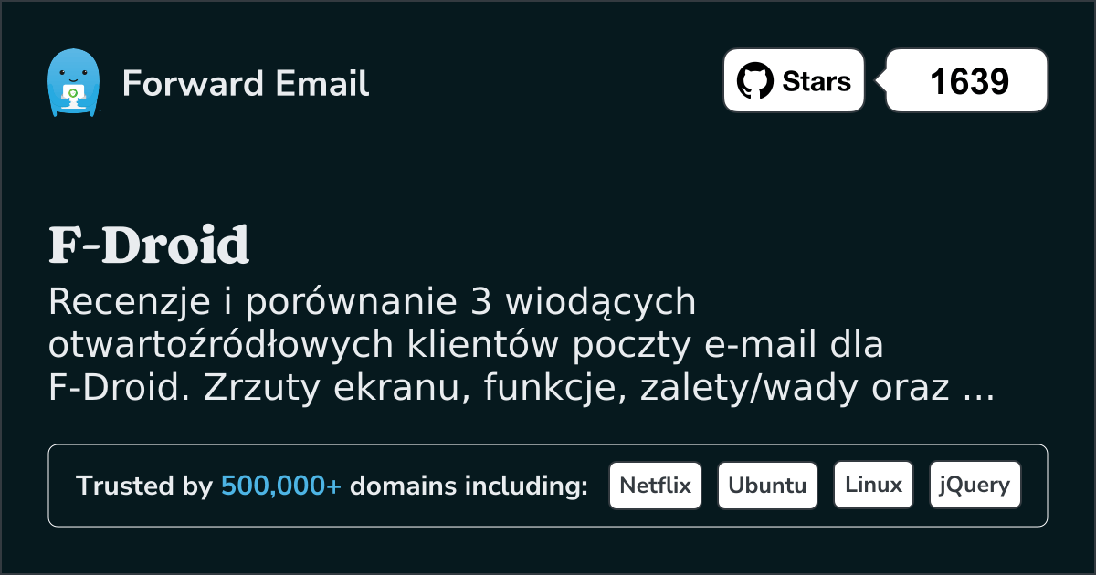 3 Wiodących Klientów E-mail Open Source dla F-Droid 2026