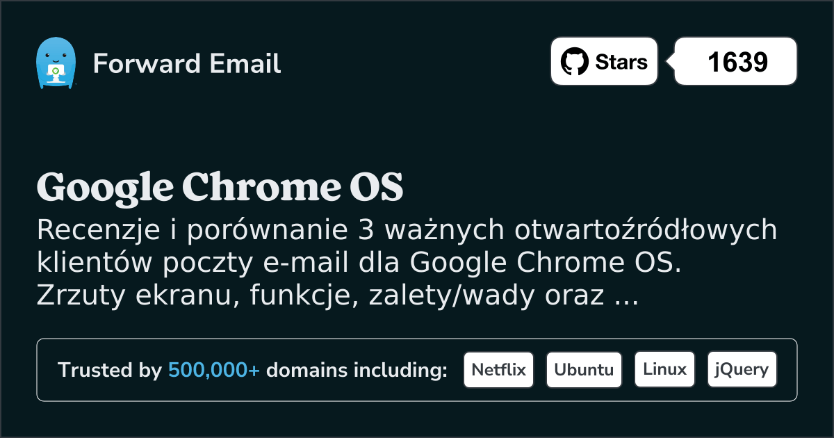 3 Ważnych Klientów E-mail Open Source dla Google Chrome OS 2026