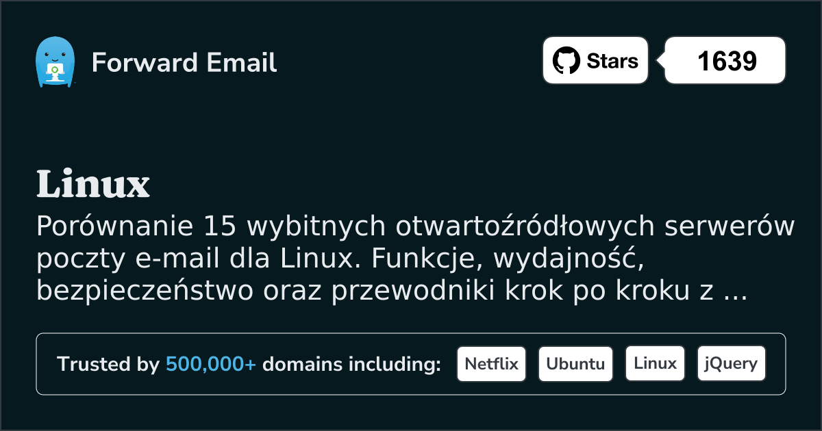 15 wybitnych serwerów e-mail open source dla Linux 2026