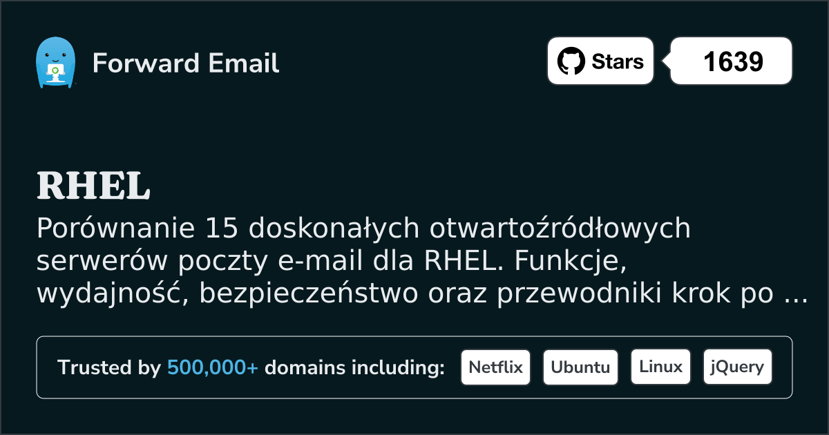 15 doskonałych serwerów e-mail open source dla RHEL 2026