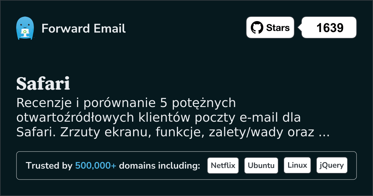 5 Potężnych Otwartoźródłowych Klientów E-mail dla Safari 2026