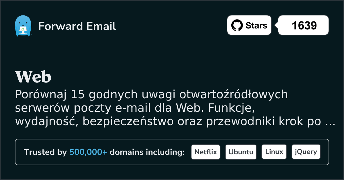 15 Znaczących Otwartoźródłowych Serwerów E-mail dla Web 2026