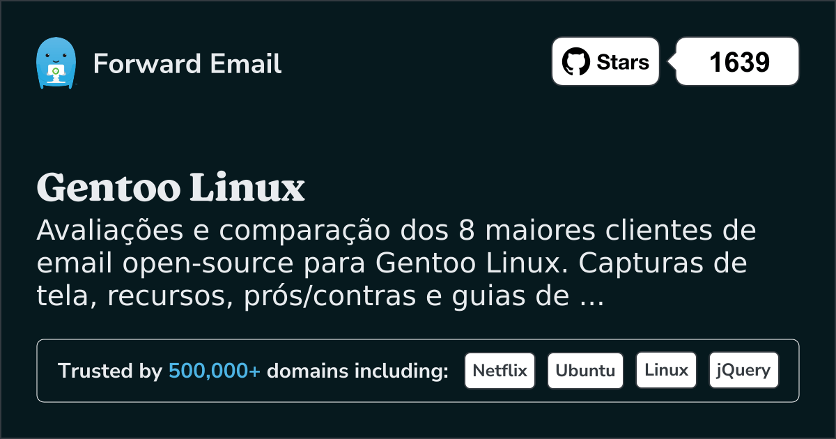 8 Maiores Clientes de Email Open Source para Gentoo Linux 2026