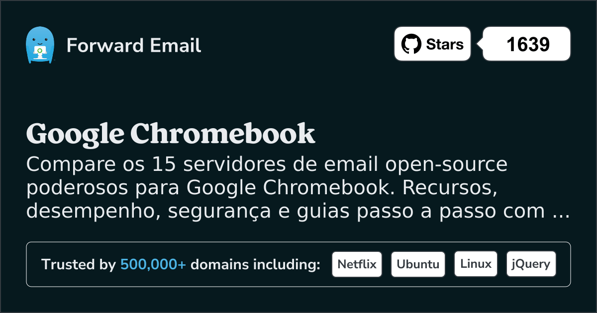 15 Poderosos Servidores de Email Open Source para Google Chromebook 2026