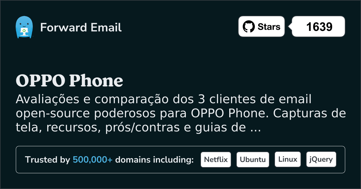 3 Poderosos Clientes de Email Open Source para OPPO Phone 2026